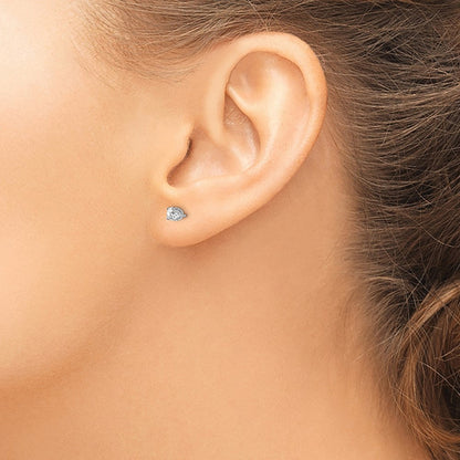 14 Karat Weißgold 0,40 ct. I2 K L Diamant-Ohrstecker mit Steckverschluss