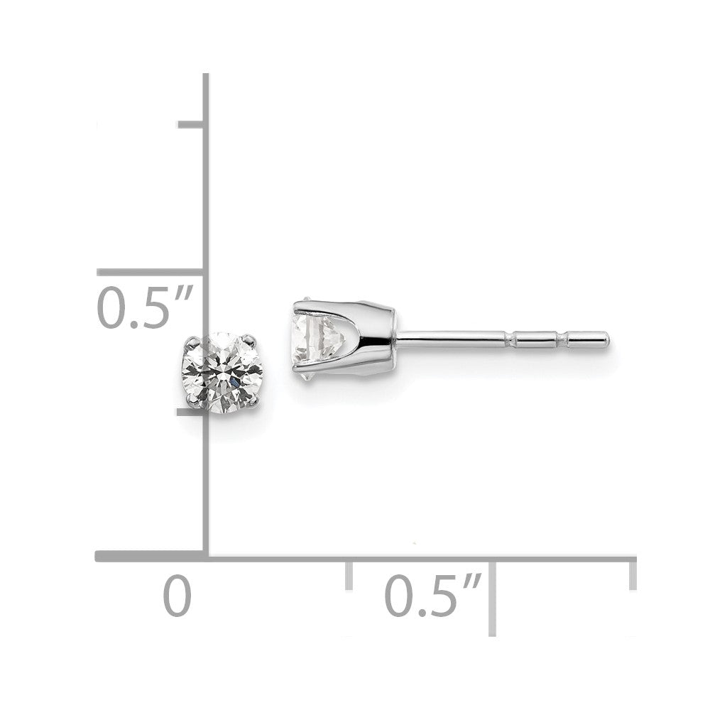 14 Karat Weißgold 0,40 ct. I2 K L Diamant-Ohrstecker mit Steckverschluss