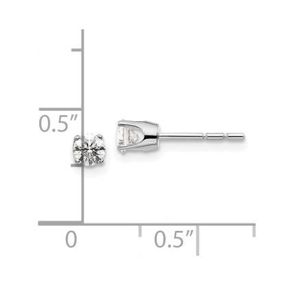 14 Karat Weißgold 0,40 ct. I2 K L Diamant-Ohrstecker mit Steckverschluss