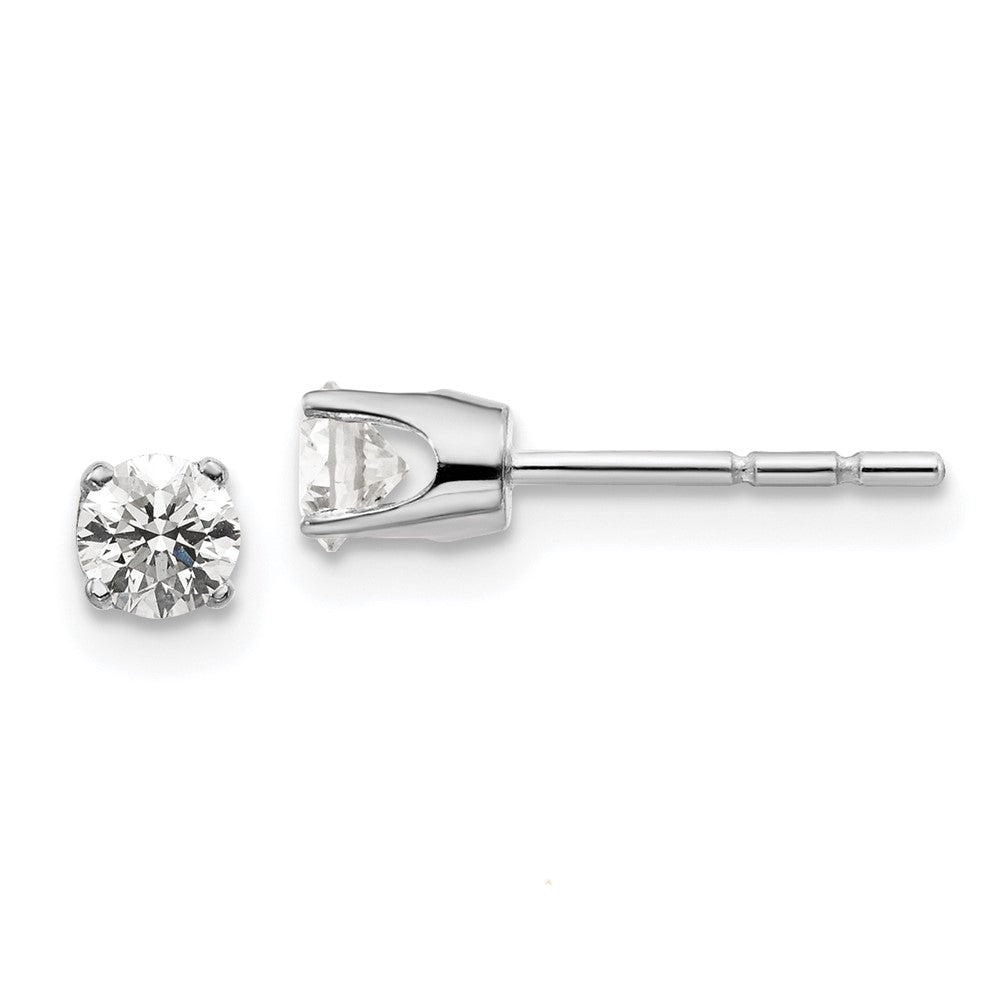 14 Karat Weißgold 0,40 ct. I2 K L Diamant-Ohrstecker mit Steckverschluss