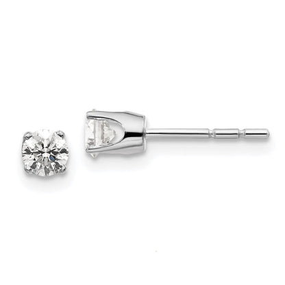 14 Karat Weißgold 0,40 ct. I2 K L Diamant-Ohrstecker mit Steckverschluss