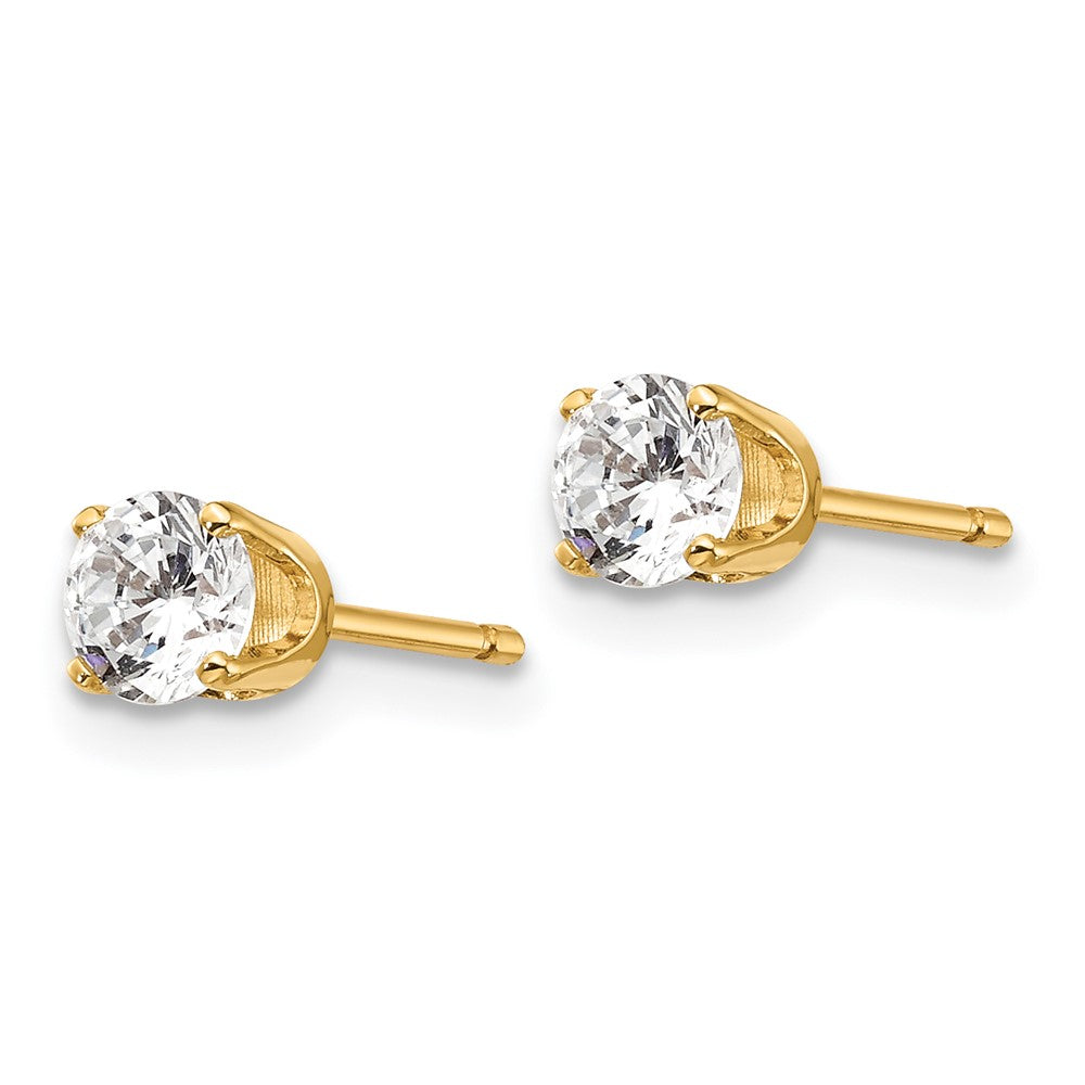 14K Gelbgold Diamant-Ohrstecker mit Steckverschluss, 0,50 ct., I2, K-L