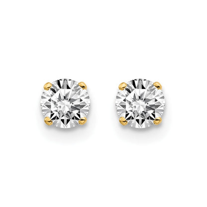 14K Gelbgold Diamant-Ohrstecker mit Steckverschluss, 0,50 ct., I2, K-L