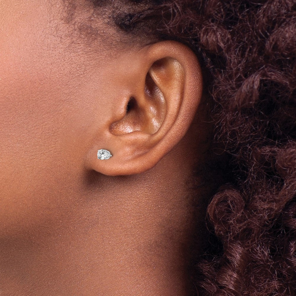 14K Weißgold 0,50 ct. I2 K L Diamant-Ohrstecker mit Steckverschluss