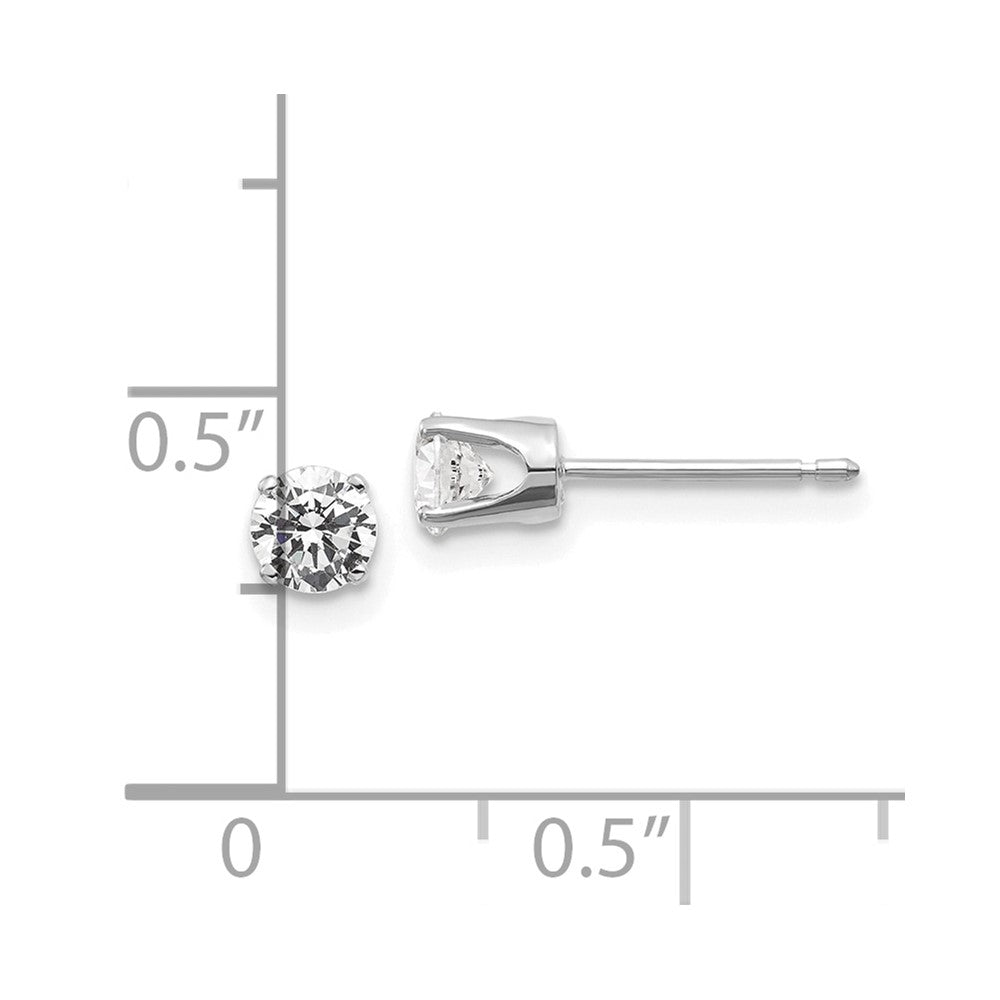 14K Weißgold 0,50 ct. I2 K L Diamant-Ohrstecker mit Steckverschluss