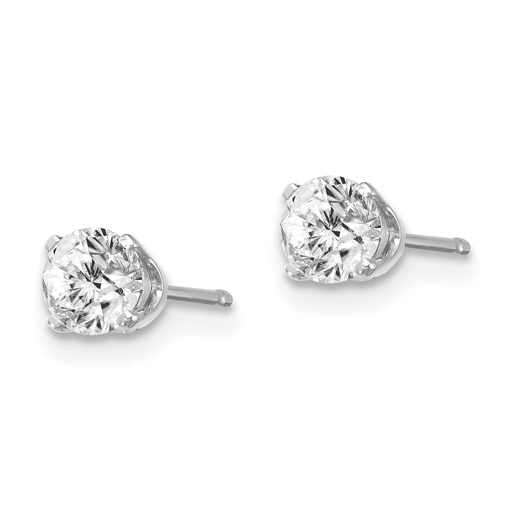 14 Karat Weißgold Ohrstecker mit Push-on-Verschluss und 0,60 ct. Diamanten, Reinheit I1, Farbe J-K