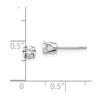 14 Karat Weißgold Ohrstecker mit Push-on-Verschluss und 0,60 ct. Diamanten, Reinheit I1, Farbe J-K