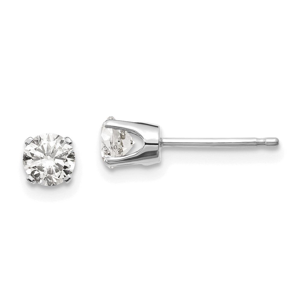 14K Weißgold 0,60 ct. I2 K L Diamant-Ohrstecker mit Steckverschluss