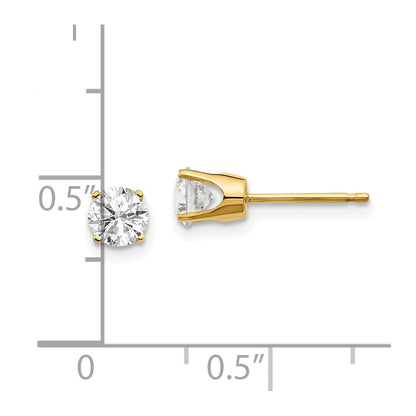 14K Gelbgold 14ky.75ct. I2 K L Diamant Ohrstecker Push auf Ohrstecker