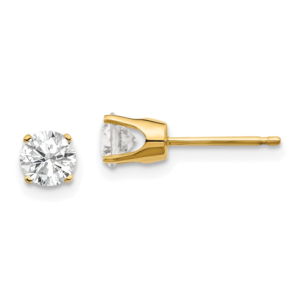 14K Gelbgold 14ky.75ct. I2 K L Diamant Ohrstecker Push auf Ohrstecker