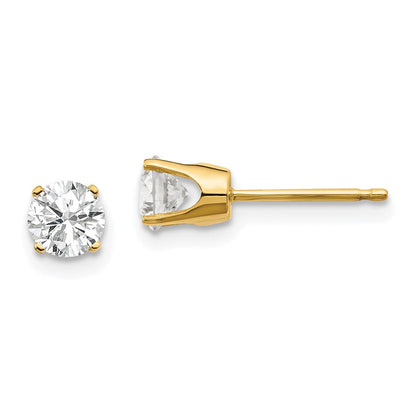 14K Gelbgold 14y.75ct. I1 J K Diamant Ohrstecker Push auf Ohrstecker