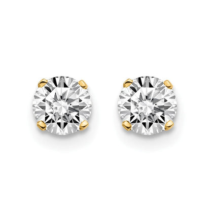 14K Gelbgold 14ky.85ct. I2 K L Diamant Ohrstecker Push auf Ohrstecker