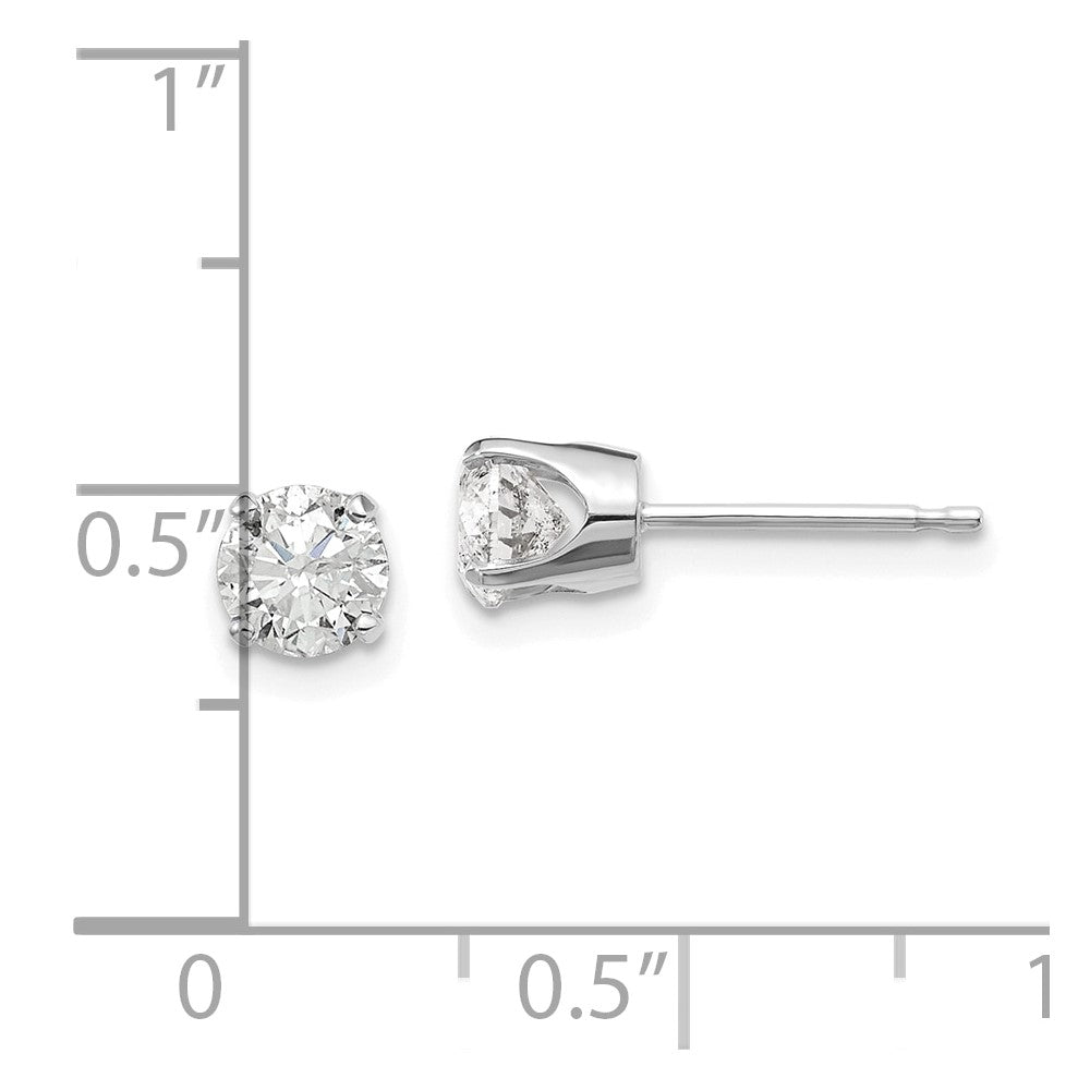 14K Weißgold 14kw.95ct I2 K L Diamant Ohrstecker Push auf Ohrstecker