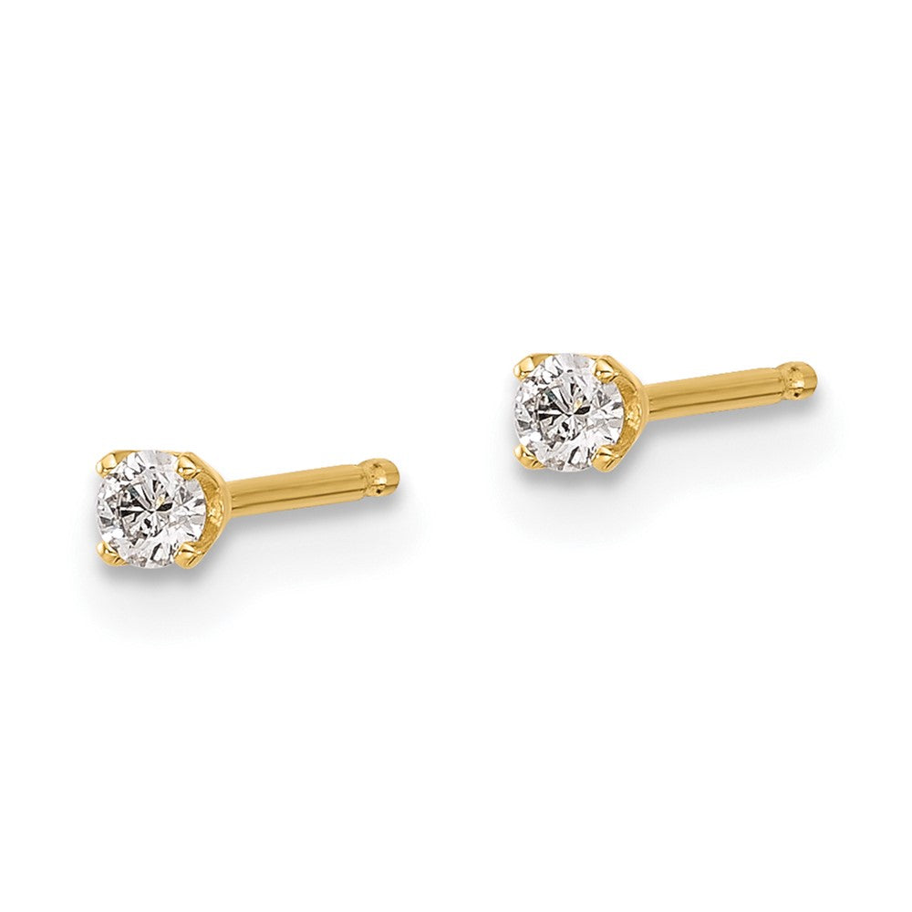 14 Karat 0,10 ct. I1 J K Diamant-Ohrstecker mit Steckverschluss
