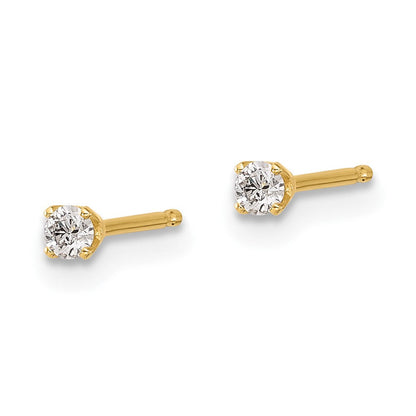 14 Karat 0,10 ct. I1 J K Diamant-Ohrstecker mit Steckverschluss