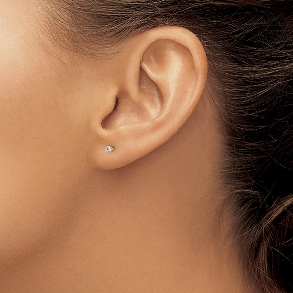 14 Karat 0,10 ct. I1 J K Diamant-Ohrstecker mit Steckverschluss