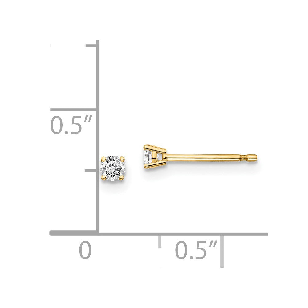 14 Karat 0,10 ct. I1 J K Diamant-Ohrstecker mit Steckverschluss