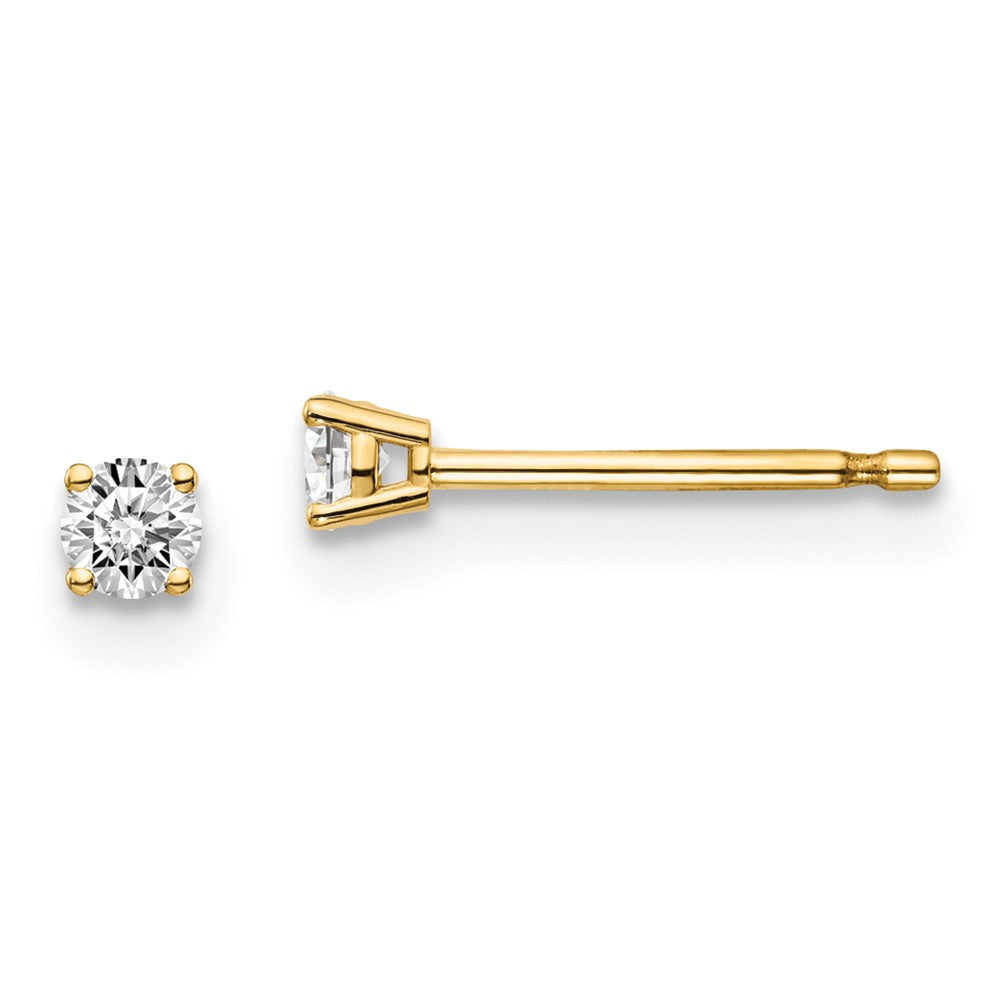 14 Karat 0,10 ct. I1 J K Diamant-Ohrstecker mit Steckverschluss