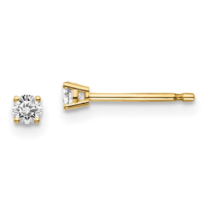 14 Karat 0,10 ct. I1 J K Diamant-Ohrstecker mit Steckverschluss