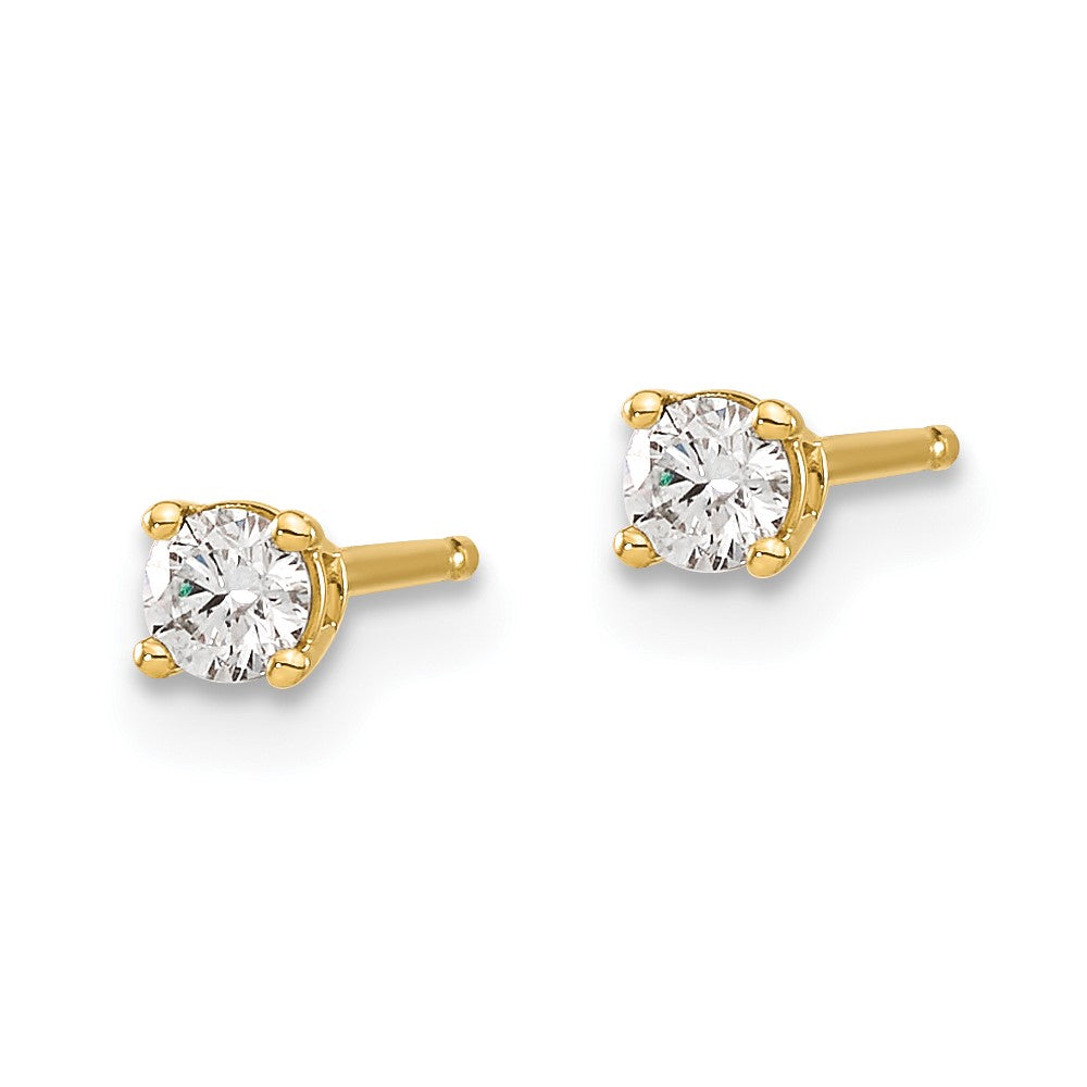 14K Diamant-Ohrstecker mit Push-on-Verschluss, .15 ct. Gesamtgewicht, I1, J-K