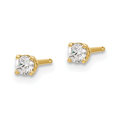 14K Diamant-Ohrstecker mit Push-on-Verschluss, .15 ct. Gesamtgewicht, I1, J-K