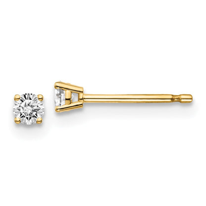 14K Diamant-Ohrstecker mit Push-on-Verschluss, .15 ct. Gesamtgewicht, I1, J-K