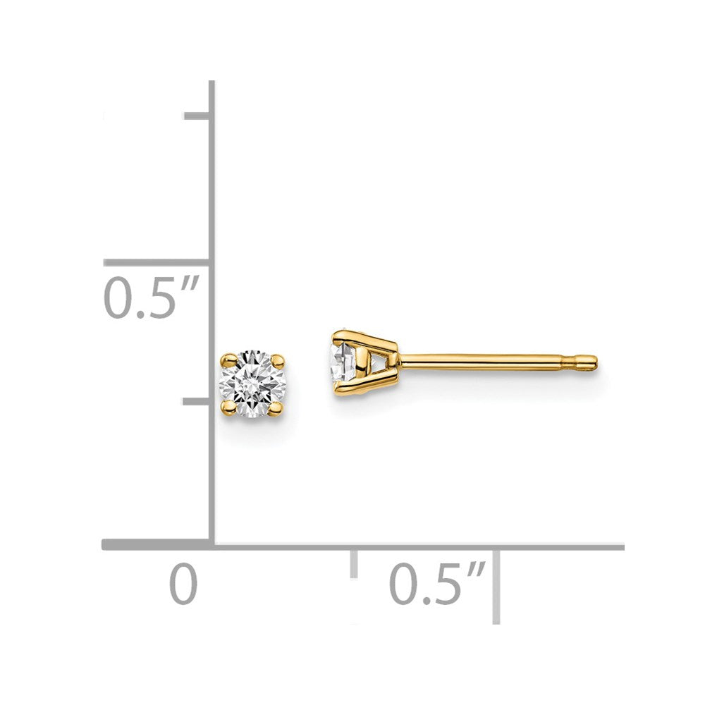 14K .20ct. I1 J K Diamant-Ohrstecker mit Push-on-Verschluss