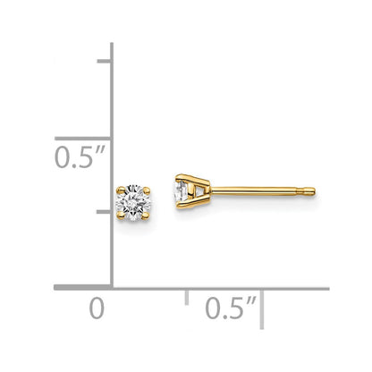 14K .20ct. I1 J K Diamant-Ohrstecker mit Push-on-Verschluss