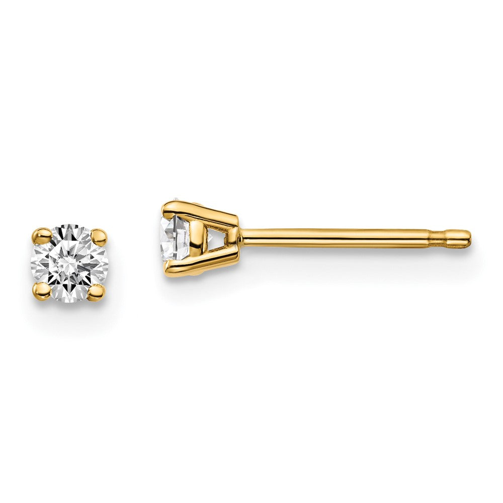 14K .20ct. I1 J K Diamant-Ohrstecker mit Push-on-Verschluss