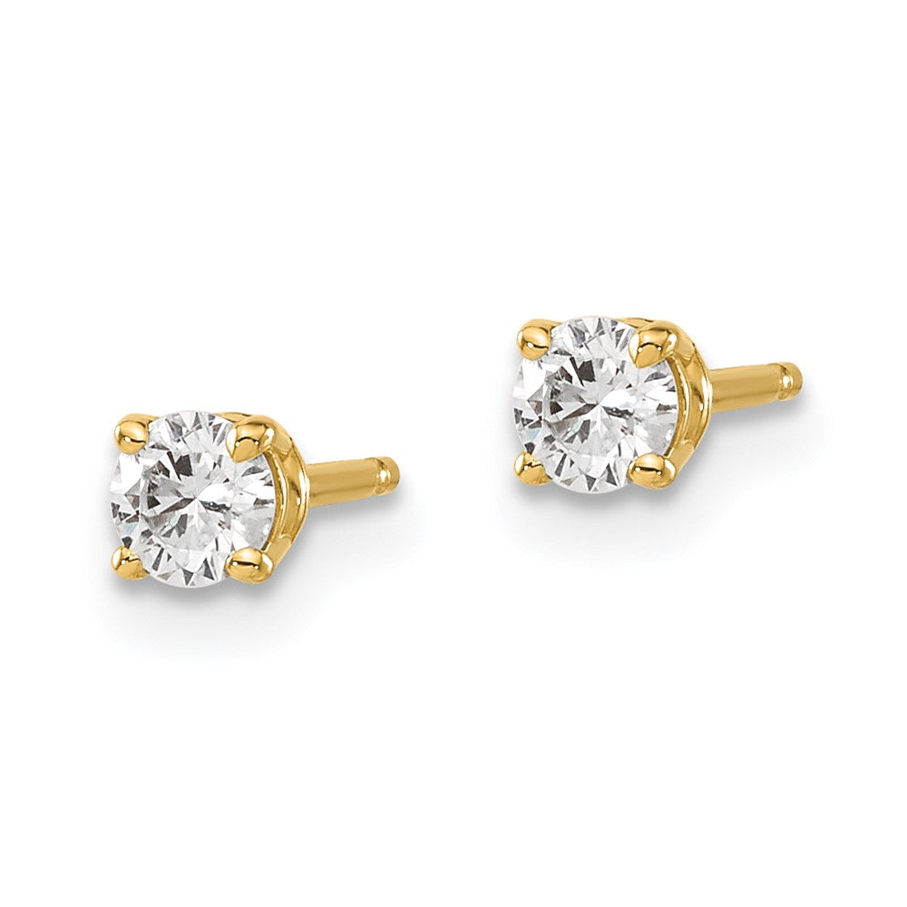 14K 0,25 ct. Diamant-Ohrstecker mit Push-on-Verschluss, I1 J K