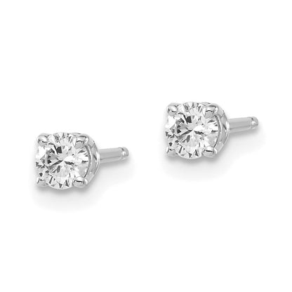 14K Weißgold 0,25 ct. I1 J-K Diamant-Ohrstecker mit Push-on-Verschluss