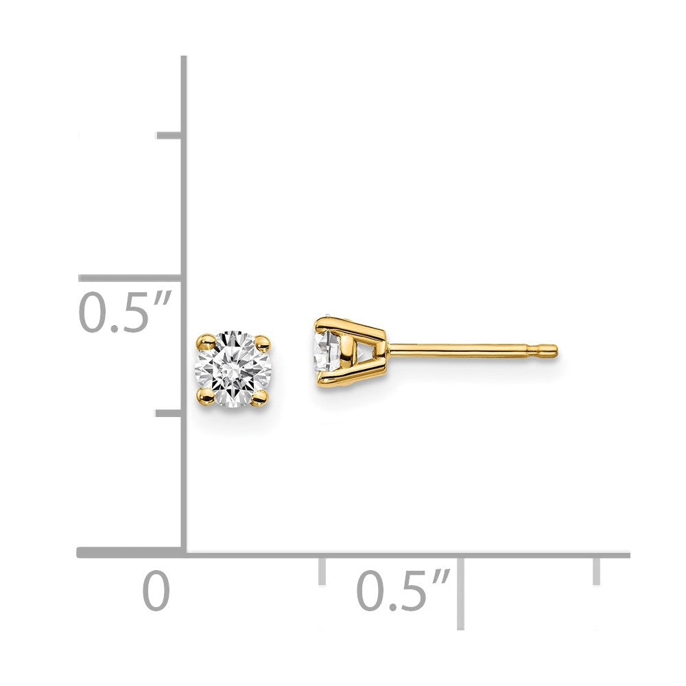 14K .30 ct. I1 J K Diamant-Ohrstecker mit Push-on-Verschluss