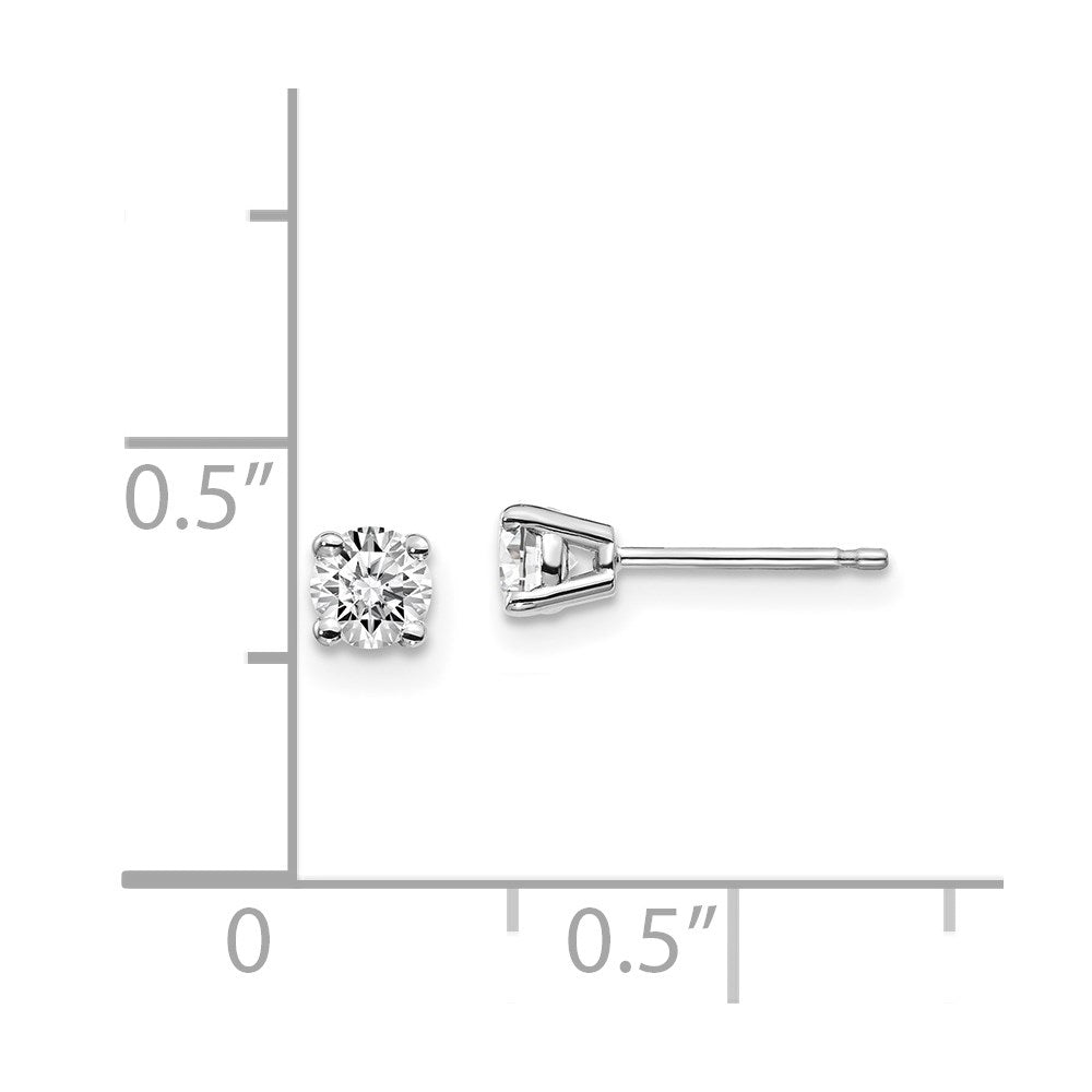 14K Weißgold 0,30 ct. I1 J-K Diamant-Ohrstecker mit Steckverschluss