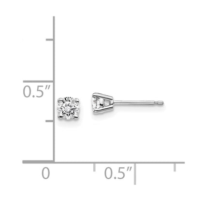 14K Weißgold 0,30 ct. I1 J-K Diamant-Ohrstecker mit Steckverschluss