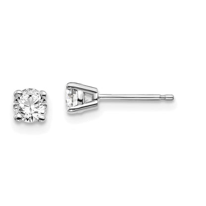 14K Weißgold 0,30 ct. I1 J-K Diamant-Ohrstecker mit Steckverschluss