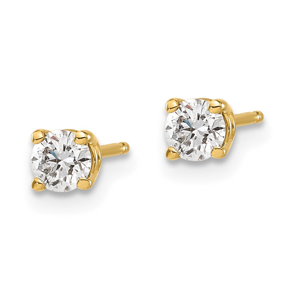 14K Gelbgold 0,40 ct. I1 J-K Diamant Ohrstecker mit Push-on-Verschluss