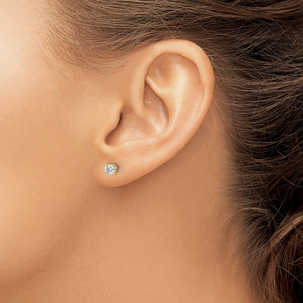 14K Gelbgold 0,40 ct. I1 J-K Diamant Ohrstecker mit Push-on-Verschluss