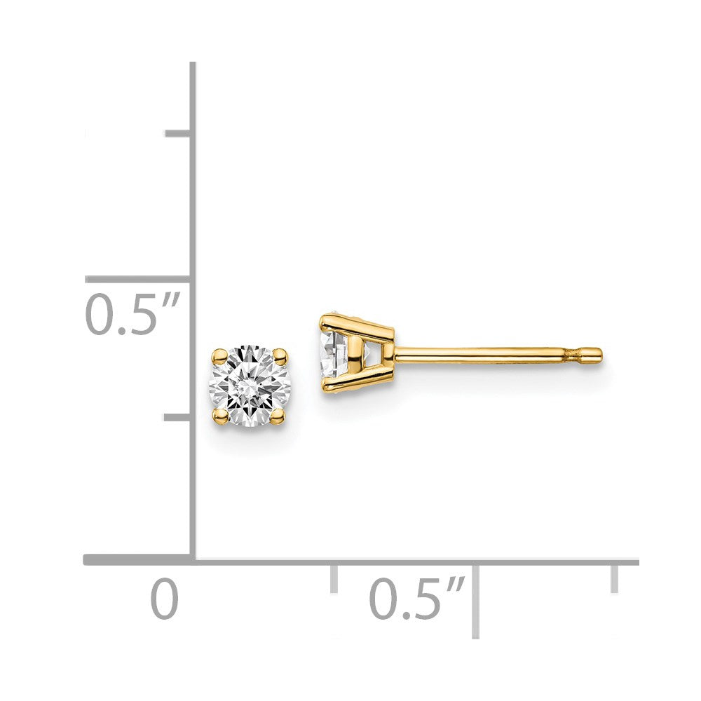 14K Gelbgold 0,40 ct. I1 J-K Diamant Ohrstecker mit Push-on-Verschluss