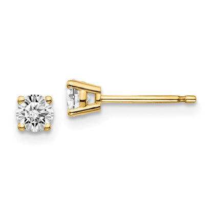 14K Gelbgold 0,40 ct. I1 J-K Diamant Ohrstecker mit Push-on-Verschluss