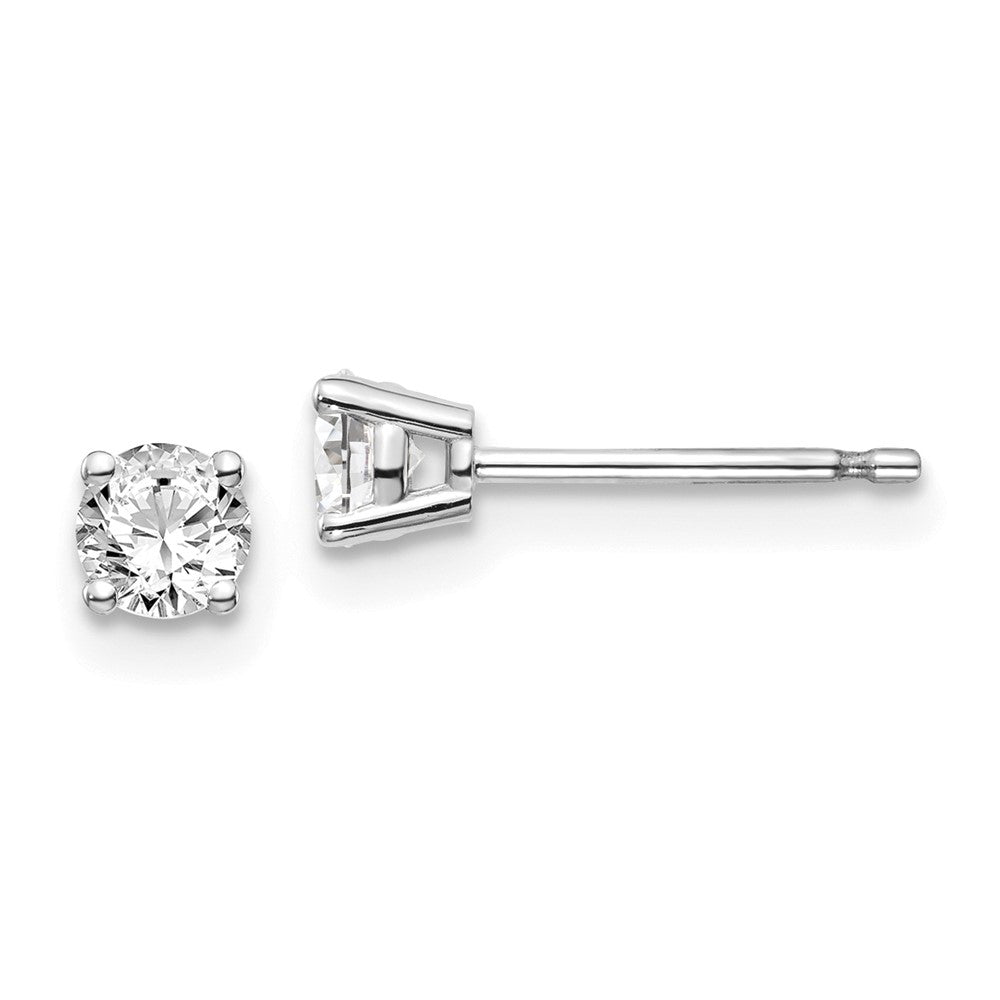 14K Weißgold 0,40 ct. I1 J-K Diamant-Ohrstecker mit Steckverschluss