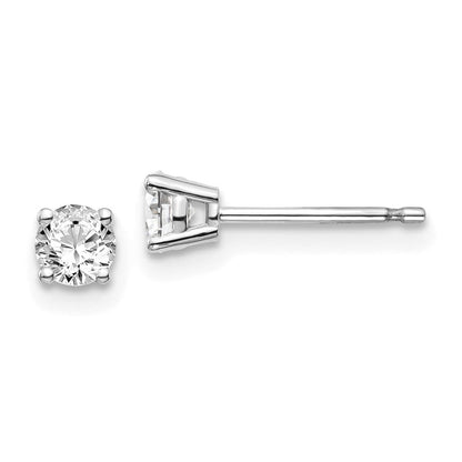 14K Weißgold 0,40 ct. I1 J-K Diamant-Ohrstecker mit Steckverschluss