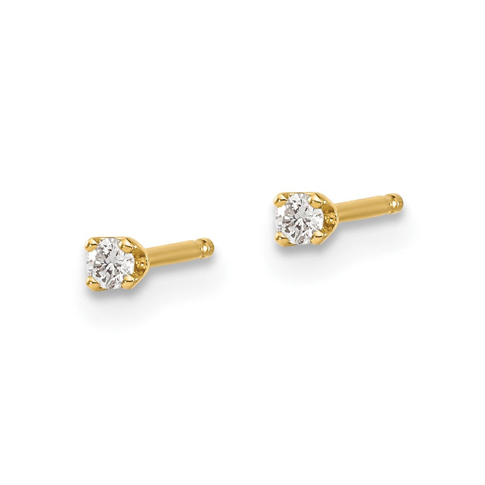 14 Karat 0,05 ct. I1 J K Diamant-Ohrstecker mit Aufsteckverschluss