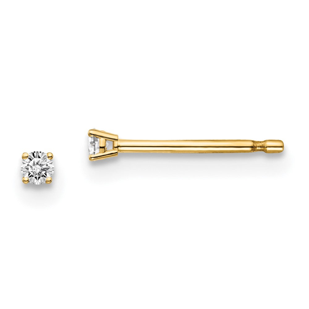 14 Karat 0,05 ct. I1 J K Diamant-Ohrstecker mit Aufsteckverschluss