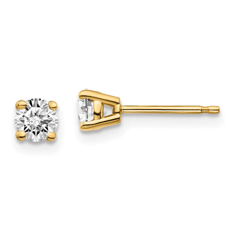 14K Diamant-Ohrstecker 0,50 ct. J K I1 mit Steckverschluss