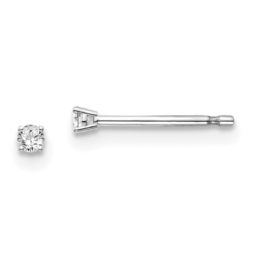 14K Weißgold .05 ct. I1 J K Diamant-Ohrstecker mit Steckverschluss