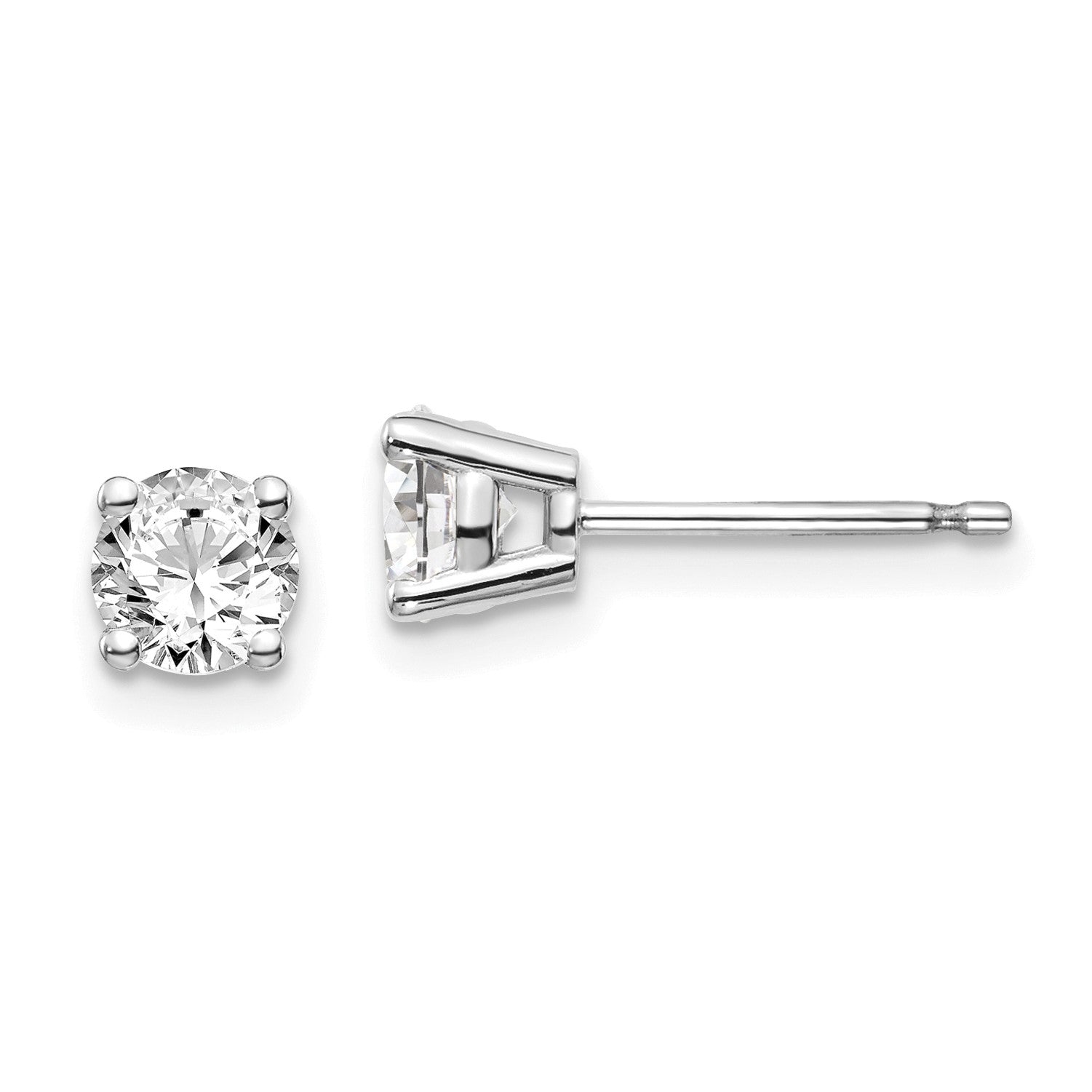 14K Weißgold.85ct I1 J K Diamant Ohrstecker Push auf Ohrstecker