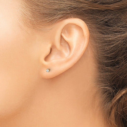 14 Karat 0,10 ct. VS2/SI1 G I Diamant-Ohrstecker mit Gewinde-Verschluss