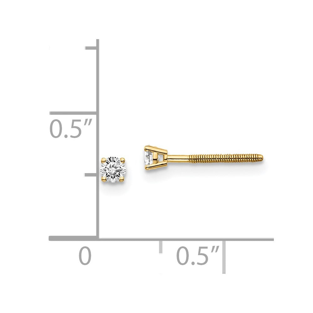 14 Karat 0,10 ct. VS2/SI1 G I Diamant-Ohrstecker mit Gewinde-Verschluss