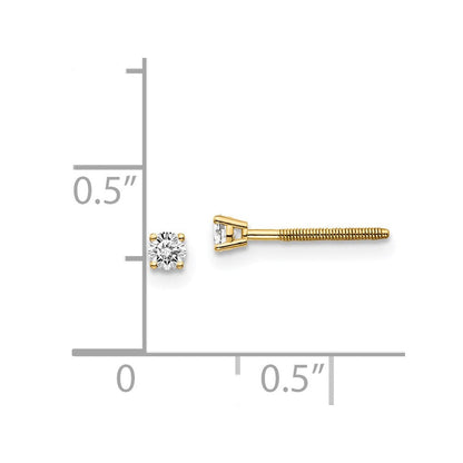 14 Karat 0,10 ct. VS2/SI1 G I Diamant-Ohrstecker mit Gewinde-Verschluss