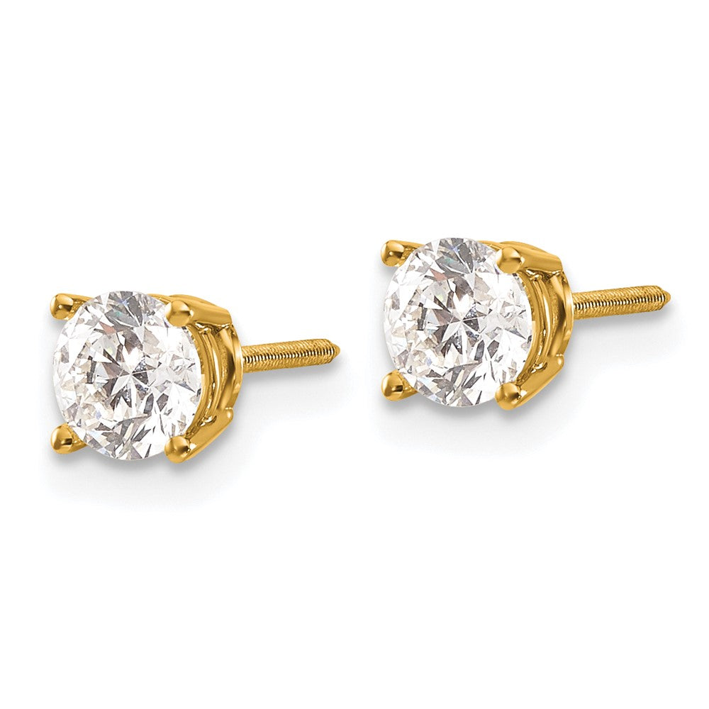 14K Gelbgold 14ky 1.00ct. Vs2/si1 G I Diamant Ohrstecker Thread Auf/off Ohrstecker